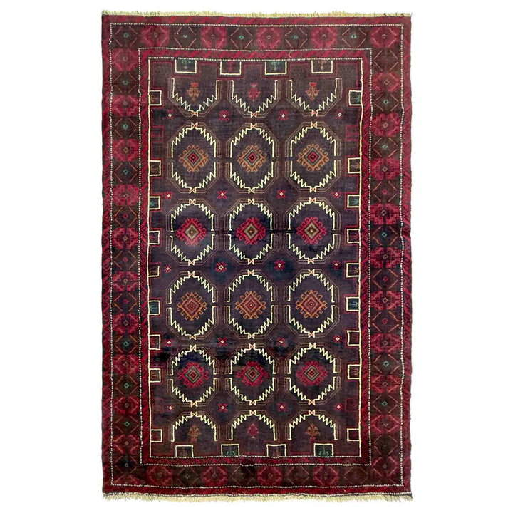Tribal Baloch Rug 3' 10" x 6' 4" - No. AL46679