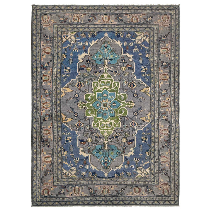 Afghan Heriz Rug 6' 0" x 8' 8" Hand-Knotted | No. AL32319