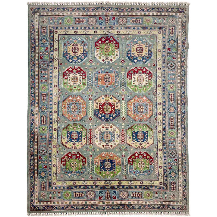 Afghan Waziri Rug 5'6" x 8'4" Hand-Knotted