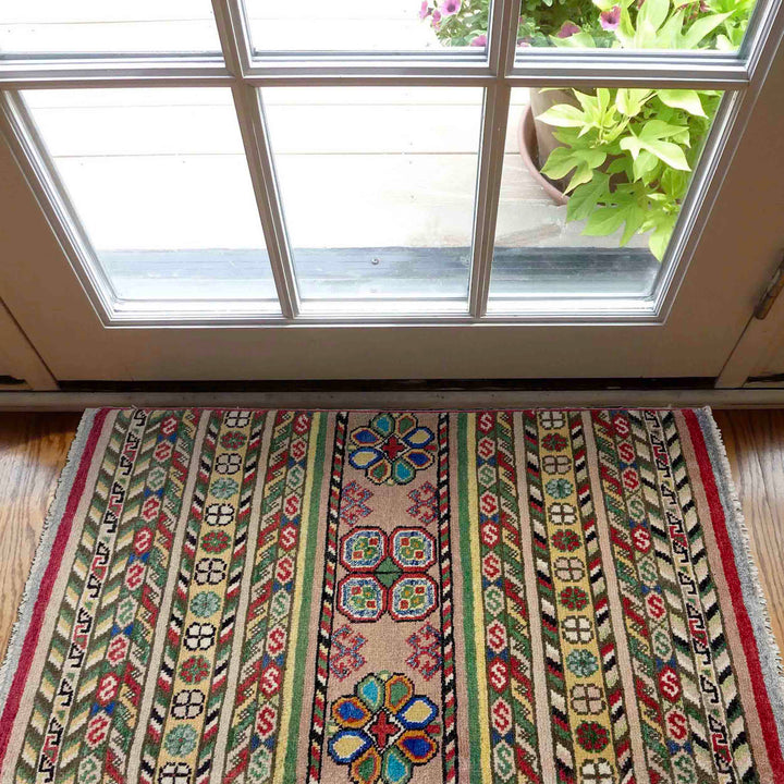 Afghan Gabbeh Rug 1' 11" x 3' 3" Hand-Knotted | No. AL27379