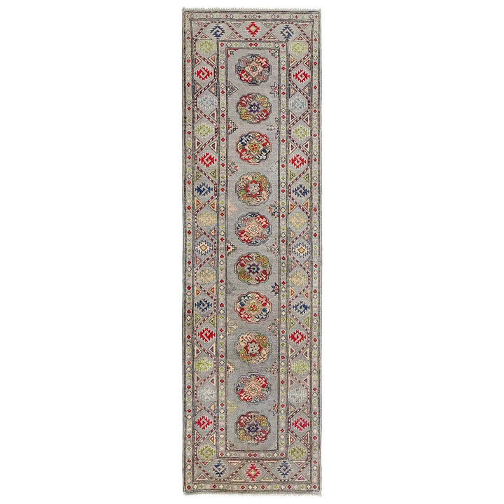 Gray Afghan Waziri Rug 2' 8" x 9' 7" Hand-Knotted | No. AL15894