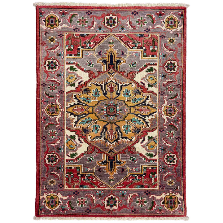 Afghan Heriz Rug 2' 9" x 4' 1" Hand-Knotted | No. AL79843