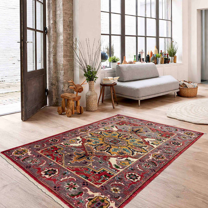 Afghan Heriz Rug 2' 9" x 4' 1" Hand-Knotted | No. AL79843