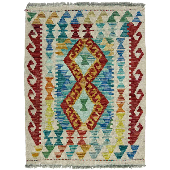 Handmade Turkish Design Wool Kilim 2' 3" x 2' 11" - No. AL639299