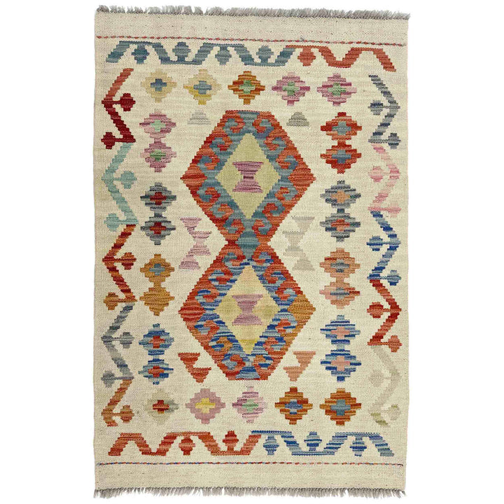 Handmade Vegetable Kilim 2' 7" x 4' 0" - No. AL494125