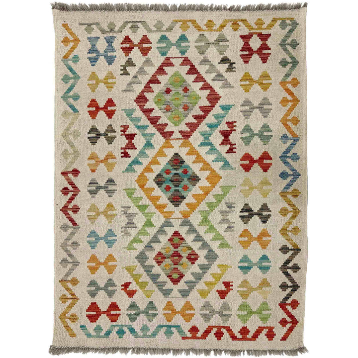 Hand Woven Wool Kelim 2' 9" x 3' 10" - No. AL295908
