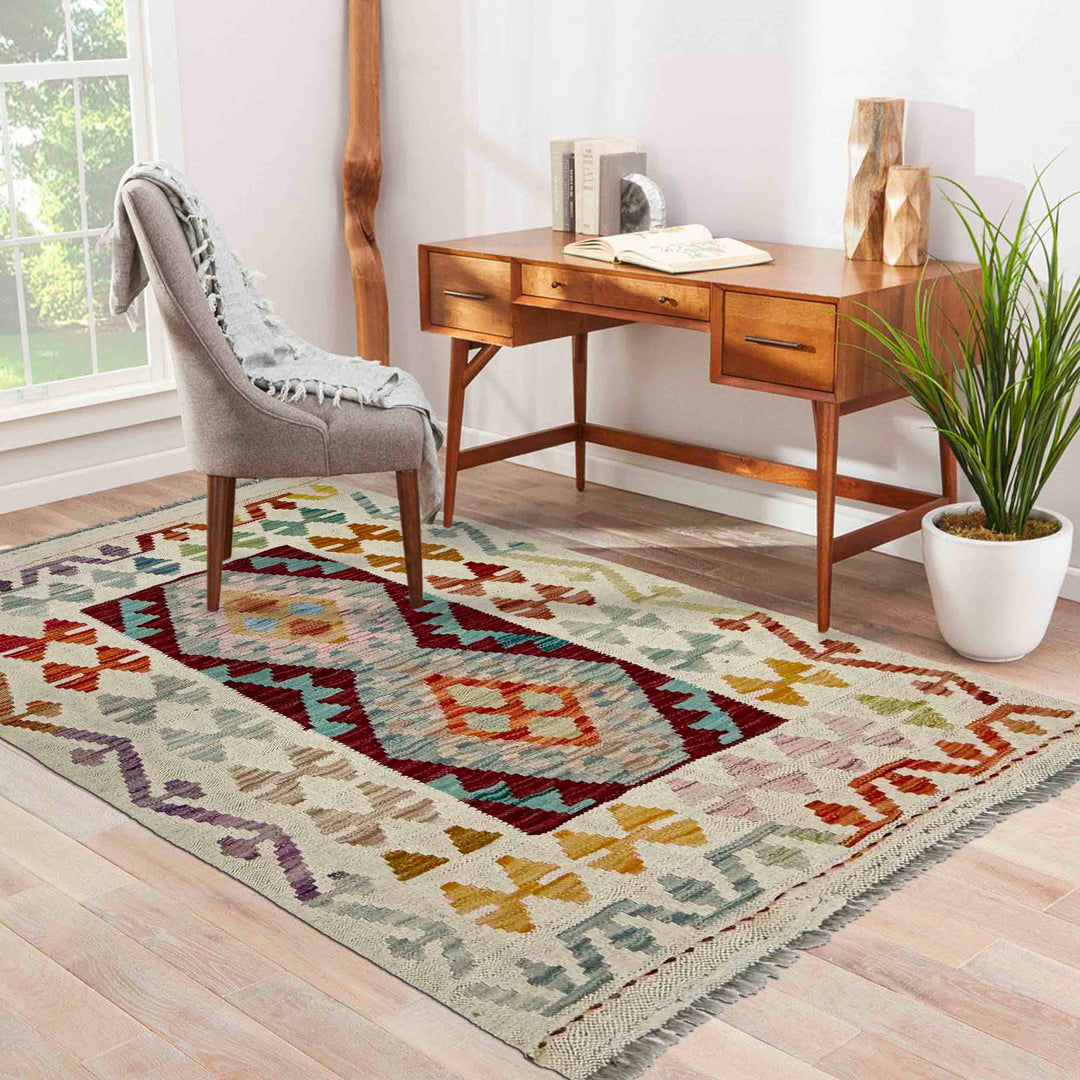 Small Size Chobi Kilim 2' 10" x 4' 0" - No. AL814272