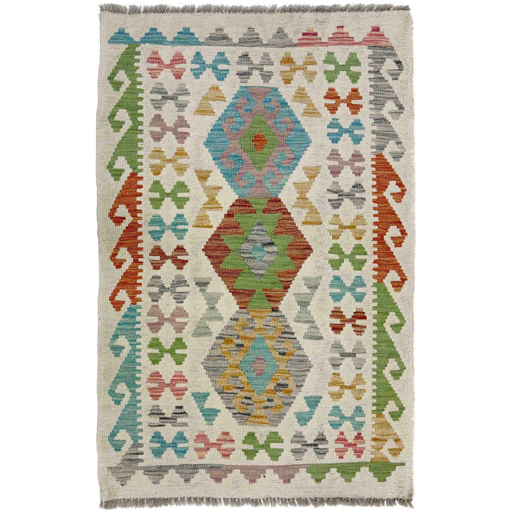 Handmade Afghan Vegetable Kilim 2' 6" x 4' 2" - No. AL108478