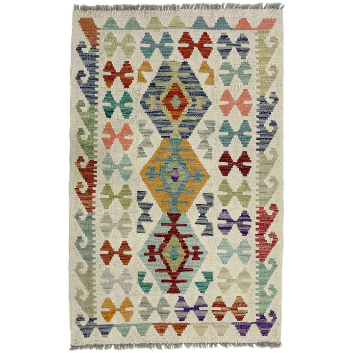 Handmade Vegetable Kilim 2' 6" x 4' 0" - No. AL300568