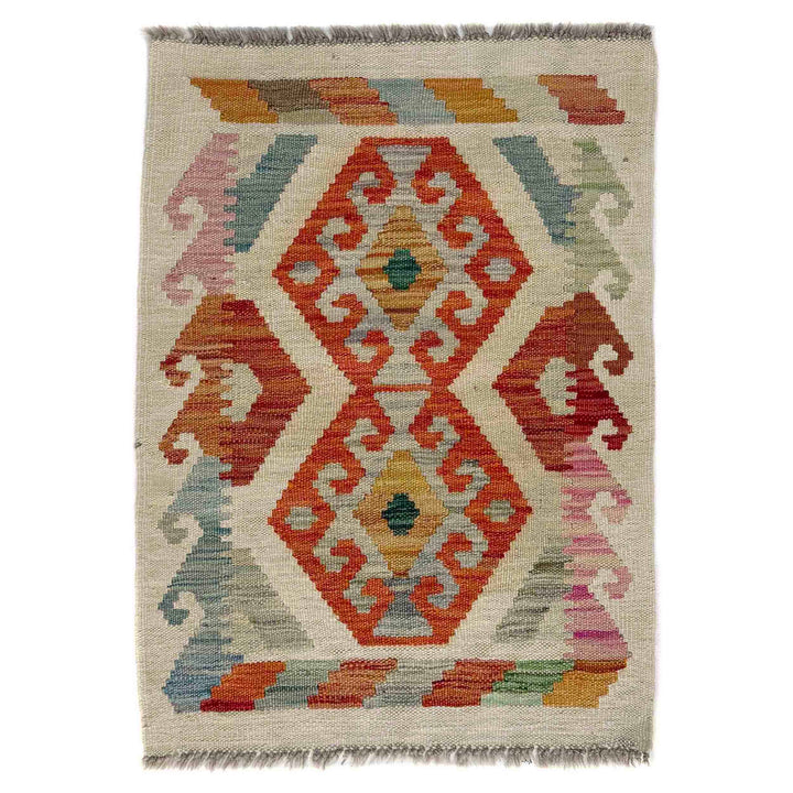 Handmade Afghan Vegetable Kilim 1' 10" x 2' 8" - No. AL974057