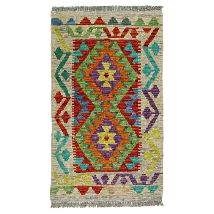 Hand Made Afghan Kilim 2' 0" x 3' 5" - No. AL583140