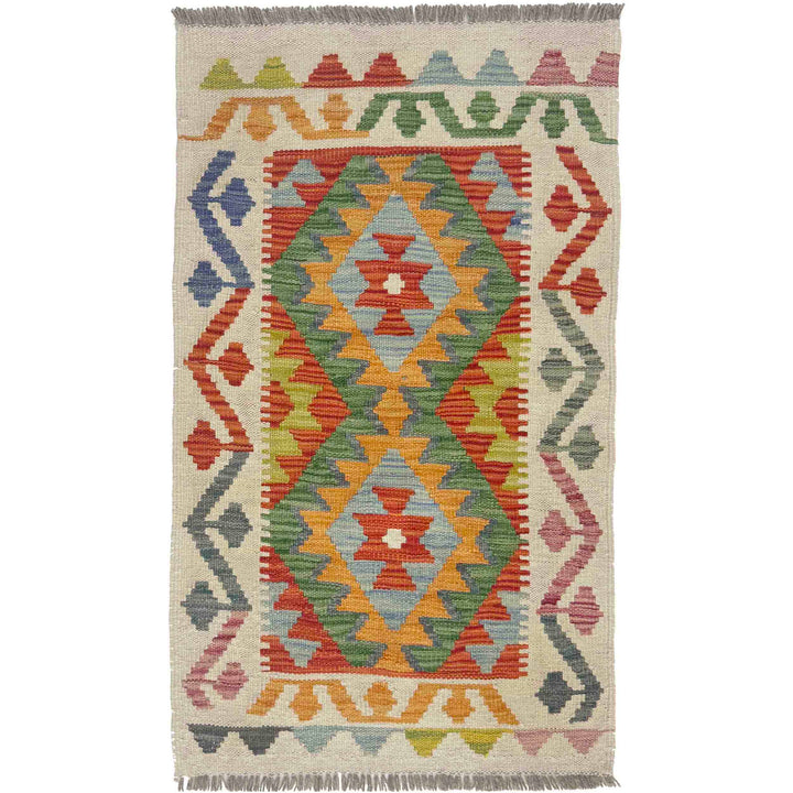 Handmade Turkish Design Wool Kilim 2' 0" x 3' 5" - No. AL874343
