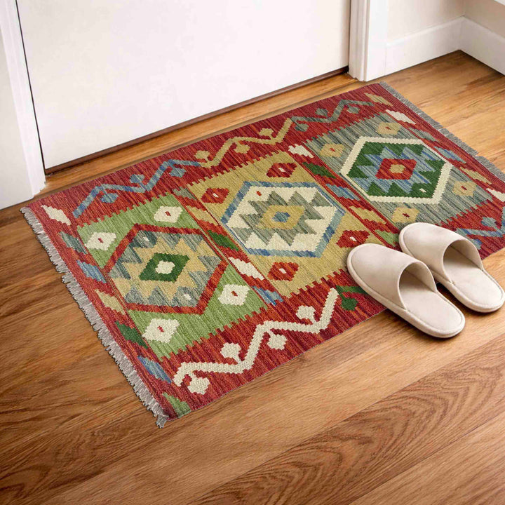 Hand Made Afghan Kilim 2' 4" x 3' 3" - No. AL856473