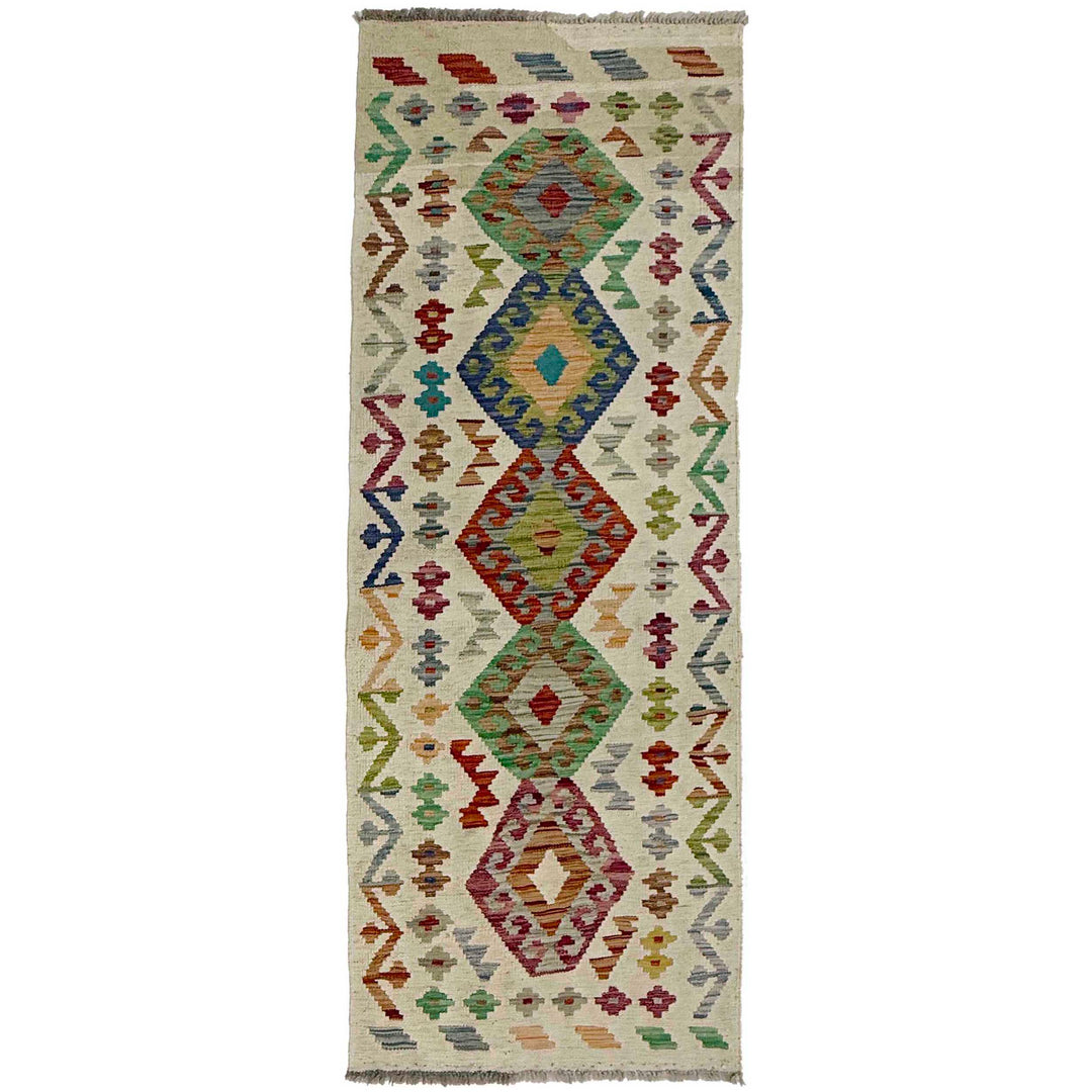 Afghan Kilim Runner 2' 1" x 5' 10" Flat-Weave