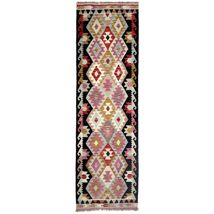 Afghan Vegetable Kilim Rug 2' 8" x 9' 5" Flat-Weave