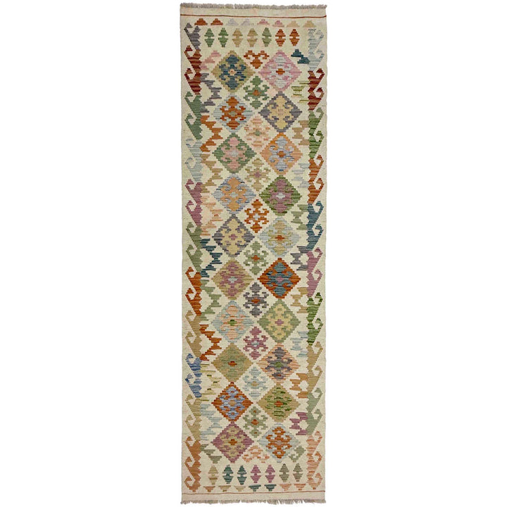 Afghan Chobi Kilim Rug 2' 10" x 9' 4" Flat-Weave