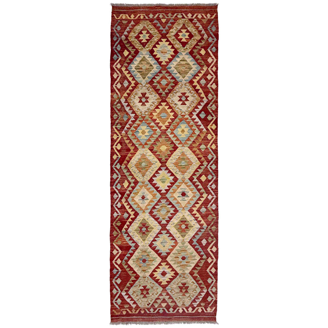 Afghan Vegetable Kilim Rug 2' 9" x 9' 1" Flat-Weave
