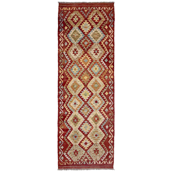 Afghan Vegetable Kilim Rug 2' 9" x 9' 1" Flat-Weave