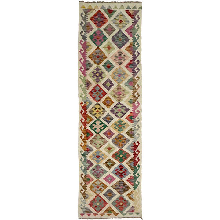 Afghan Vegetable Kilim Rug 2' 6" x 9' 6" Flat-Weave