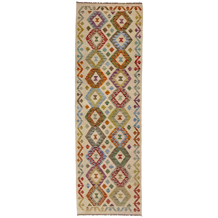 Afghan Vegetable Kilim Rug 2' 7" x 9' 8" Flat-Weave