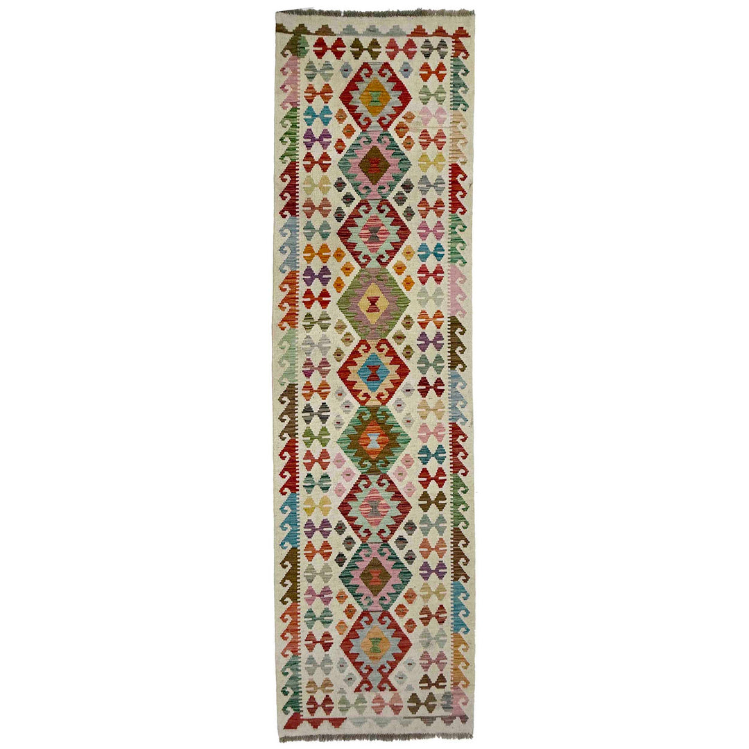 Afghan Vegetable Kilim Rug 2' 8" x 9' 8" Flat-Weave