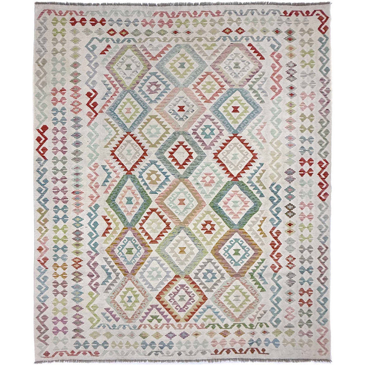 Afghan Kilim Rug 8' 8" x 11' 7" Flat-Weave | No. AL12892
