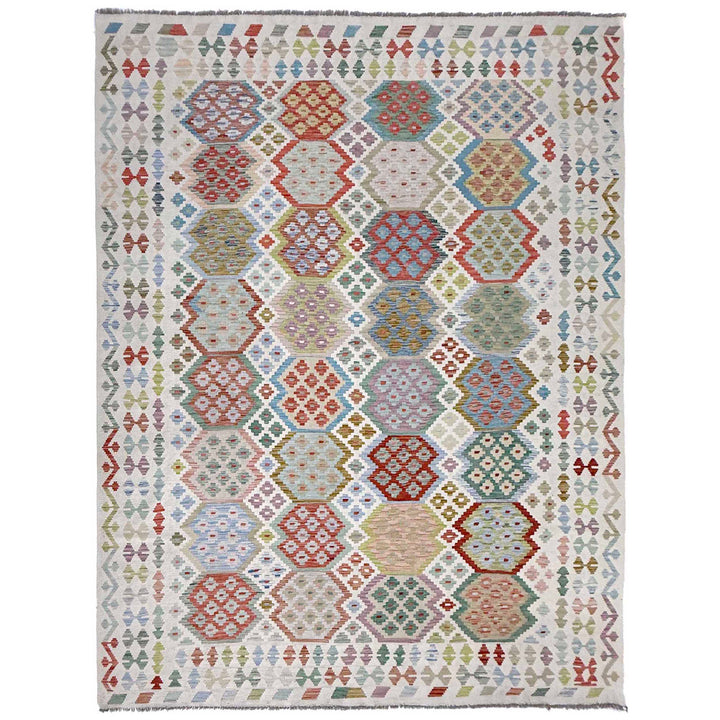 Afghan Kilim Rug 8' 7" x 11' 2" Flat-Weave