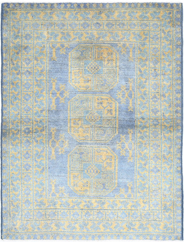 Hand Knotted Akcha Revival Wool Rug 3' 5" x 4' 8" - No. AT34334