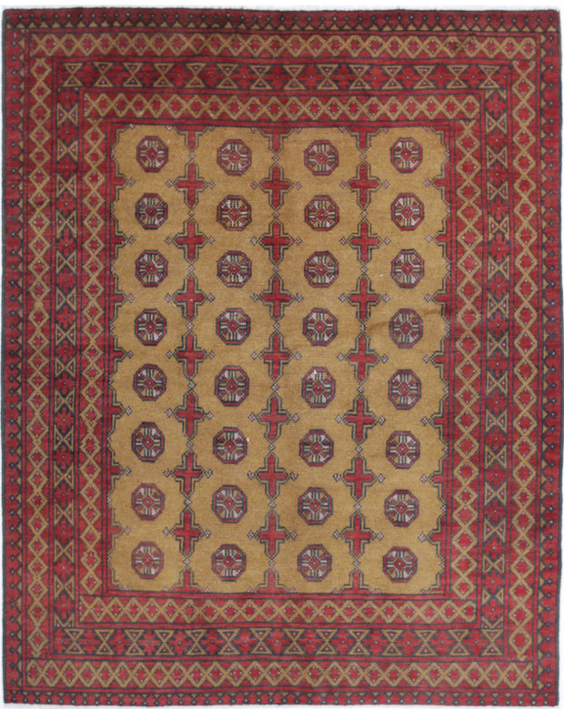 Hand Knotted Akcha Revival Wool Rug 5' 0" x 6' 3" - No. AT53450