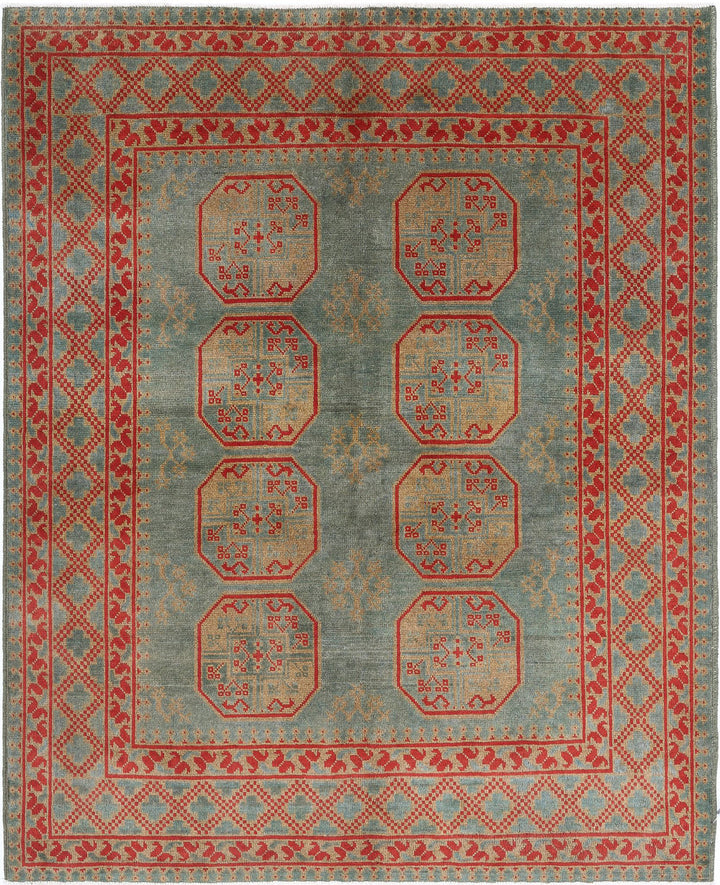 Afghan Akcha Revival Rug 5' 2" x 6' 4" Hand-Knotted | No. AT55531