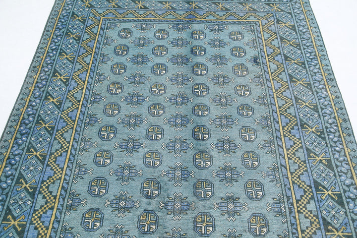 Afghan Akcha Revival Rug 5' 2" x 6' 2" Hand-Knotted | No. AT96779