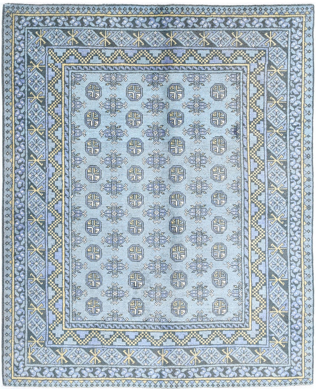 Hand Knotted Akcha Revival Wool Rug 5' 2" x 6' 2" - No. AT96779