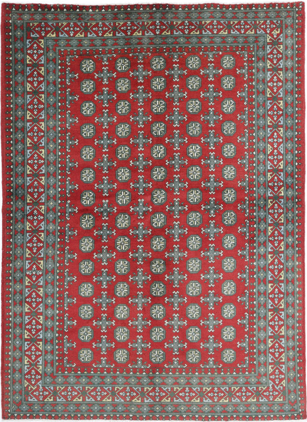 Hand Knotted Akcha Revival Wool Rug 5' 5" x 7' 8" - No. AT89307