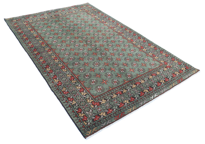 Afghan Revival Rug 5' 3" x 8' 1" Hand-Knotted | No. AT69309