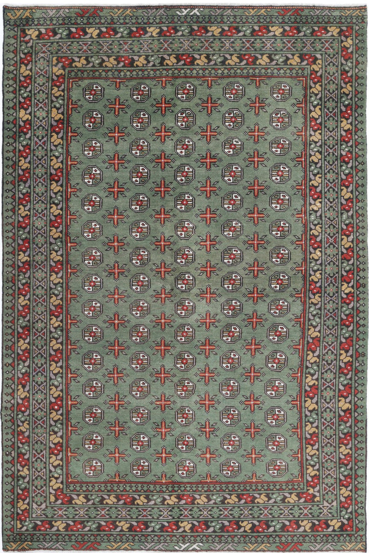 Afghan Revival Rug 5' 3" x 8' 1" Hand-Knotted | No. AT69309