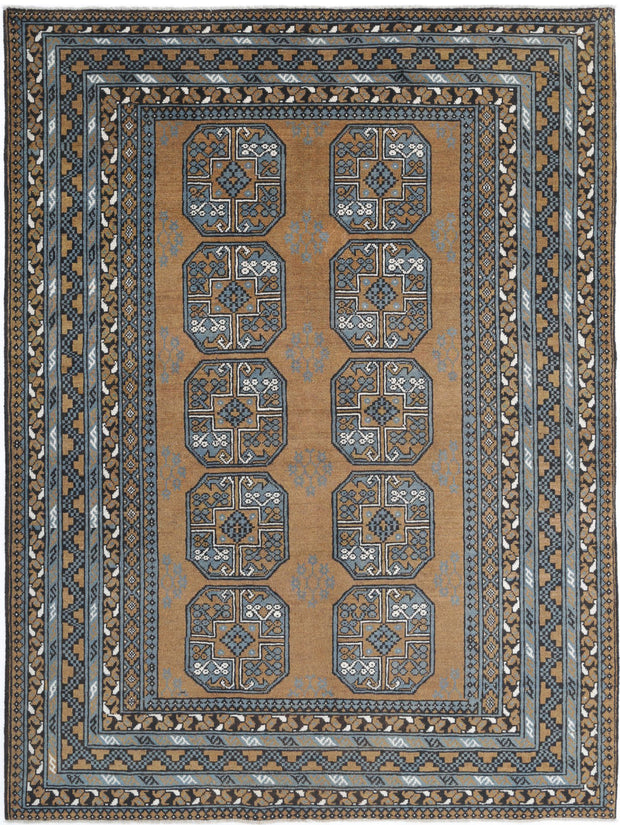Hand Knotted Akcha Revival Wool Rug 5' 7" x 7' 6" - No. AT99013