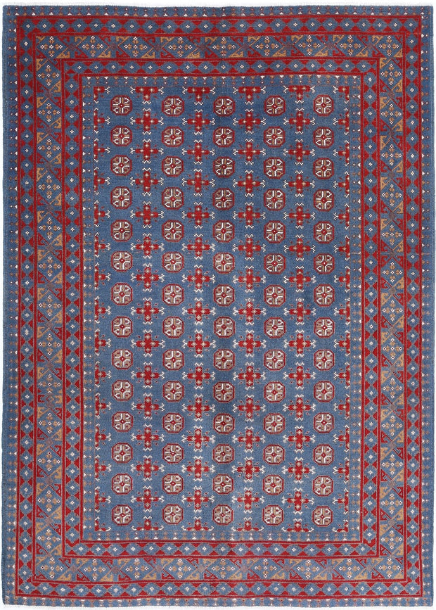 Hand Knotted Akcha Revival Wool Rug 5' 6" x 7' 5" - No. AT82338