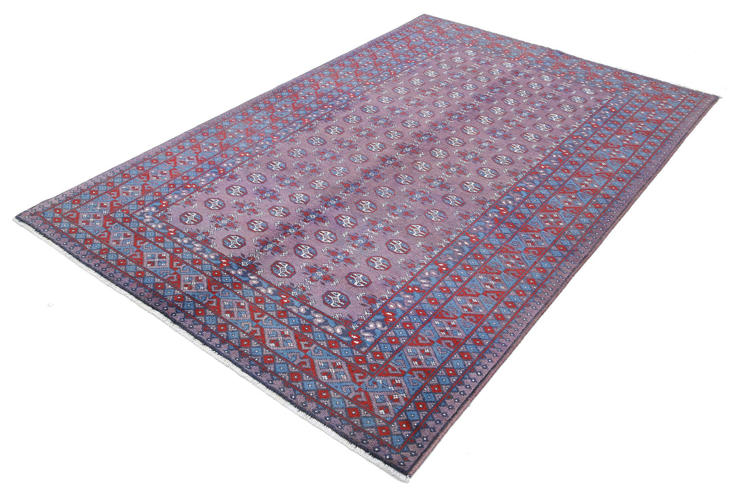 Afghan Revival Rug 5' 3" x 7' 11" Hand-Knotted | No. AT17465