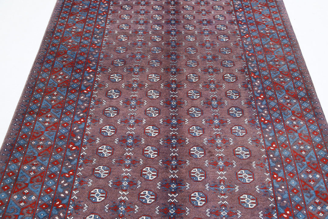Afghan Revival Rug 5' 3" x 7' 11" Hand-Knotted | No. AT17465