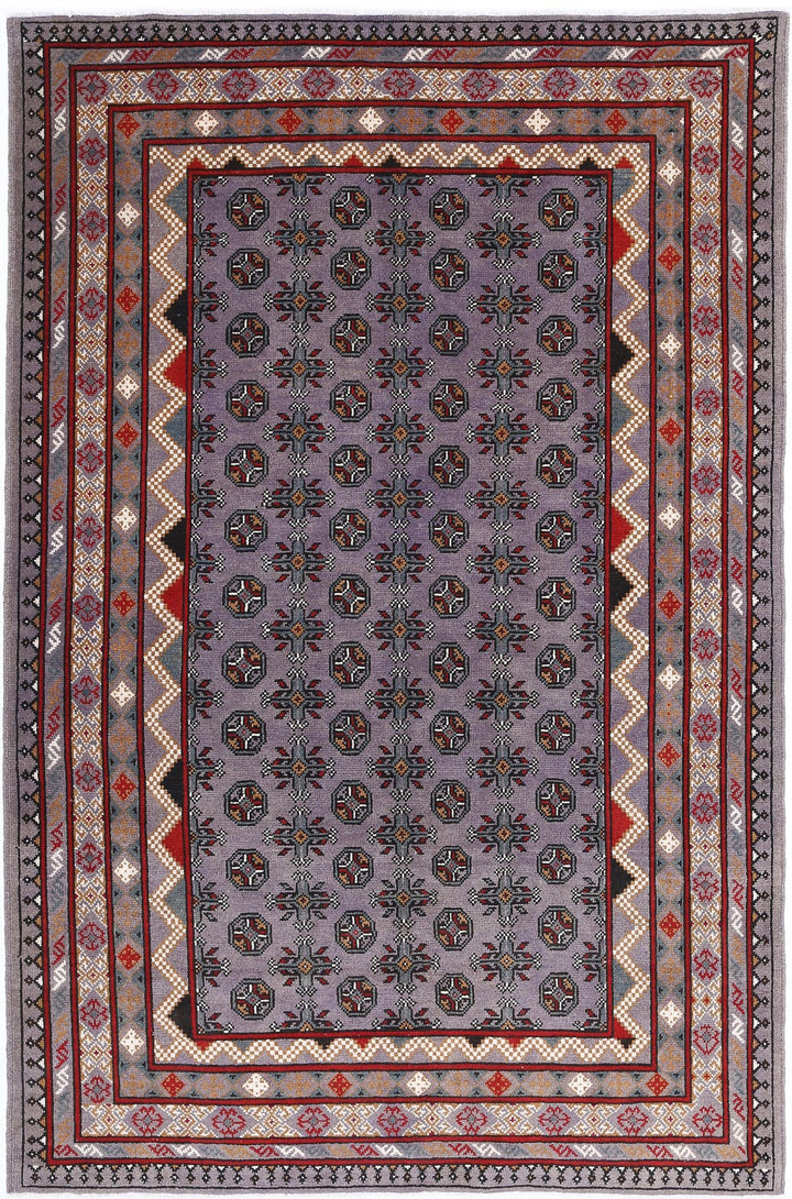 Afghan Revival Rug 5' 4" x 8' 1" Hand-Knotted | No. AT63058