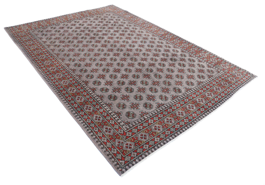 Afghan Revival Rug 6' 7" x 9' 4" Hand-Knotted | No. AT51445
