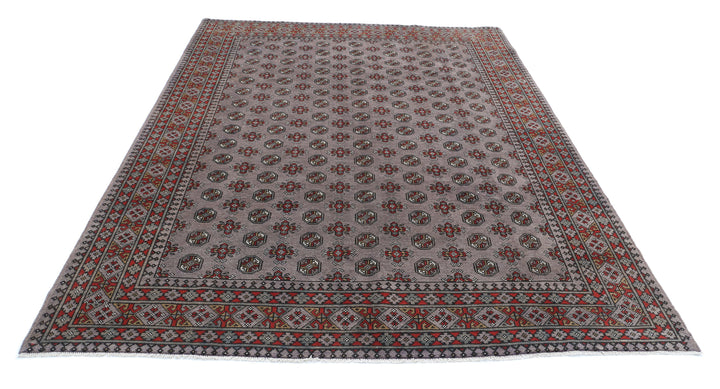 Afghan Revival Rug 6' 7" x 9' 4" Hand-Knotted | No. AT51445