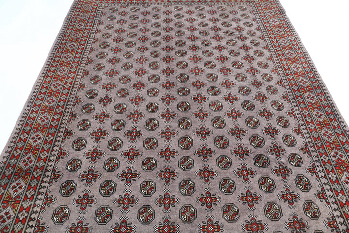 Afghan Revival Rug 6' 7" x 9' 4" Hand-Knotted | No. AT51445
