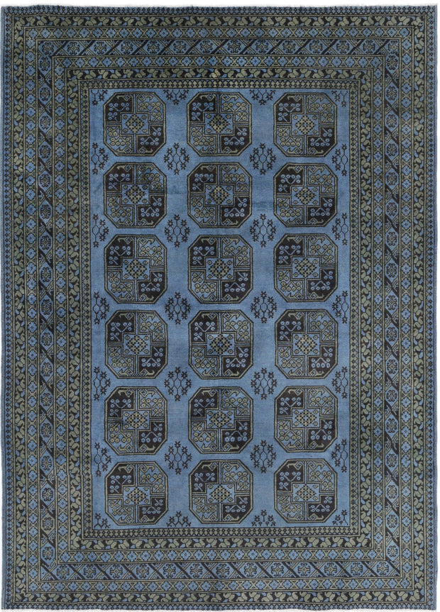 Hand Knotted Akcha Revival Wool Rug 6' 8" x 9' 4" - No. AT79183