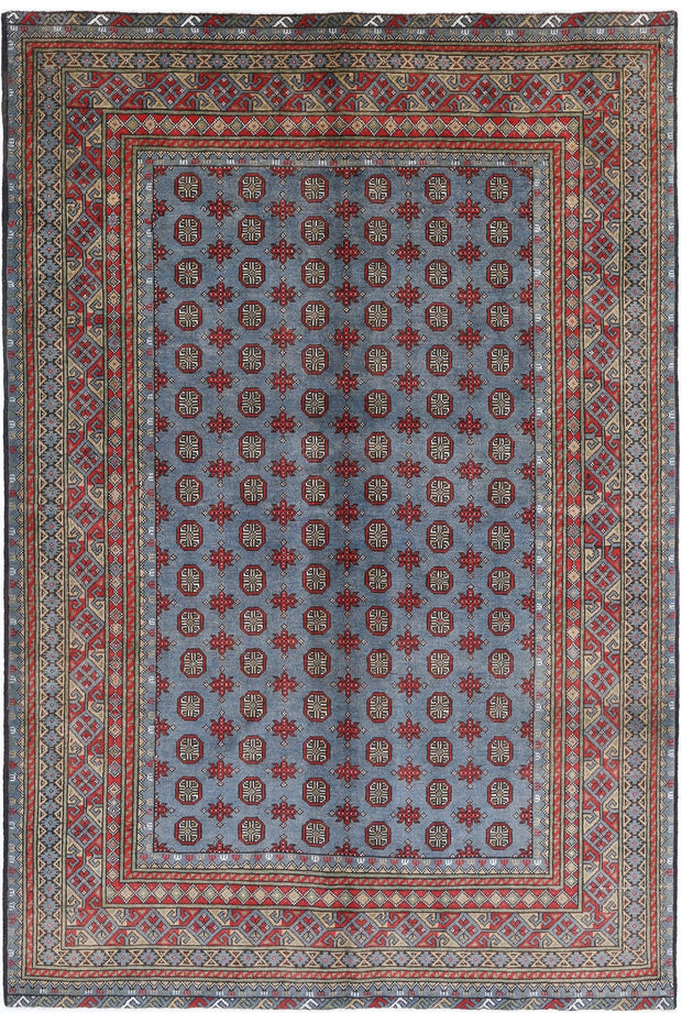 Hand Knotted Akcha Revival Wool Rug 6' 8" x 9' 10" - No. AT25323
