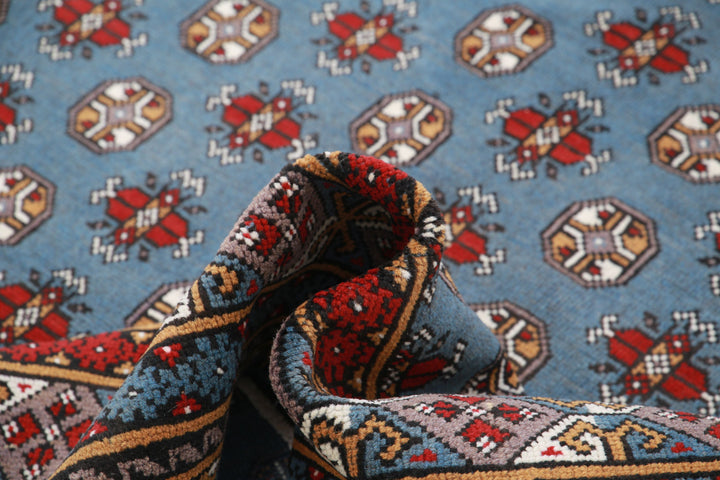 Afghan Revival Rug 6' 7" x 9' 8" Hand-Knotted | No. AT31825