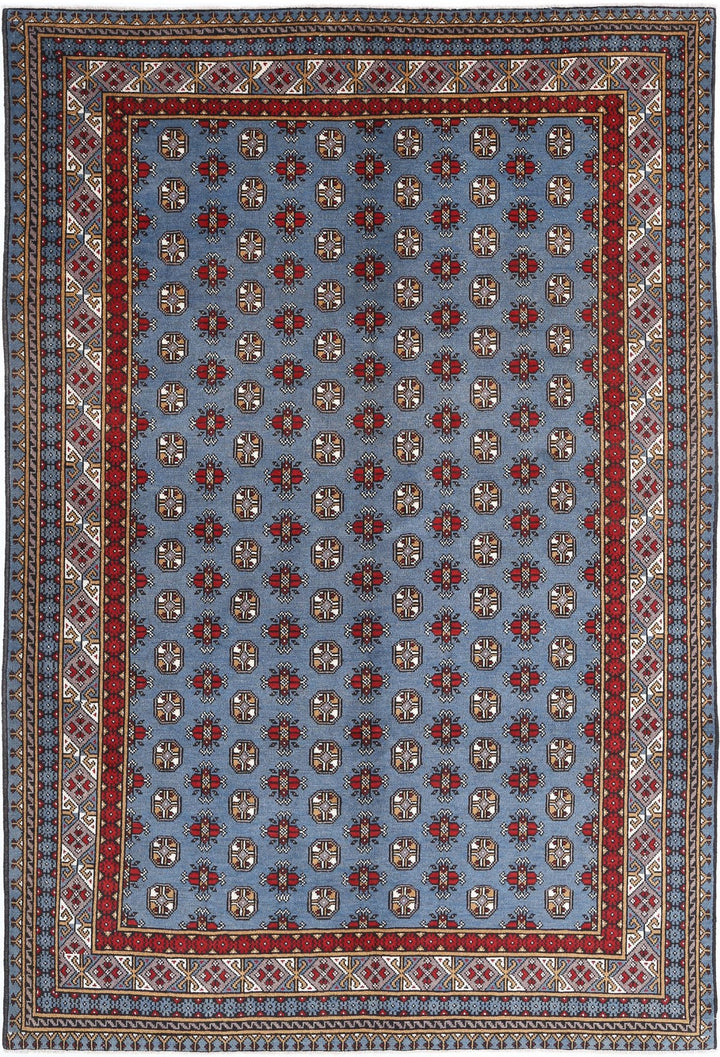 Afghan Revival Rug 6' 7" x 9' 8" Hand-Knotted | No. AT31825