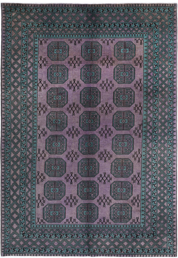 Hand Knotted Akcha Revival Wool Rug 6' 7" x 9' 7" - No. AT53992