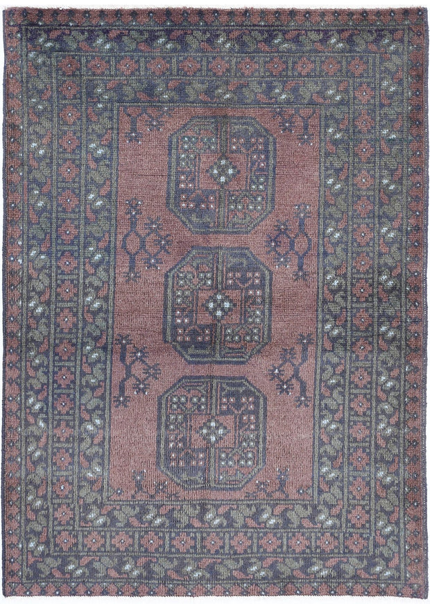 Hand Knotted Akcha Revival Wool Rug 3' 2" x 4' 9" - No. AT29021