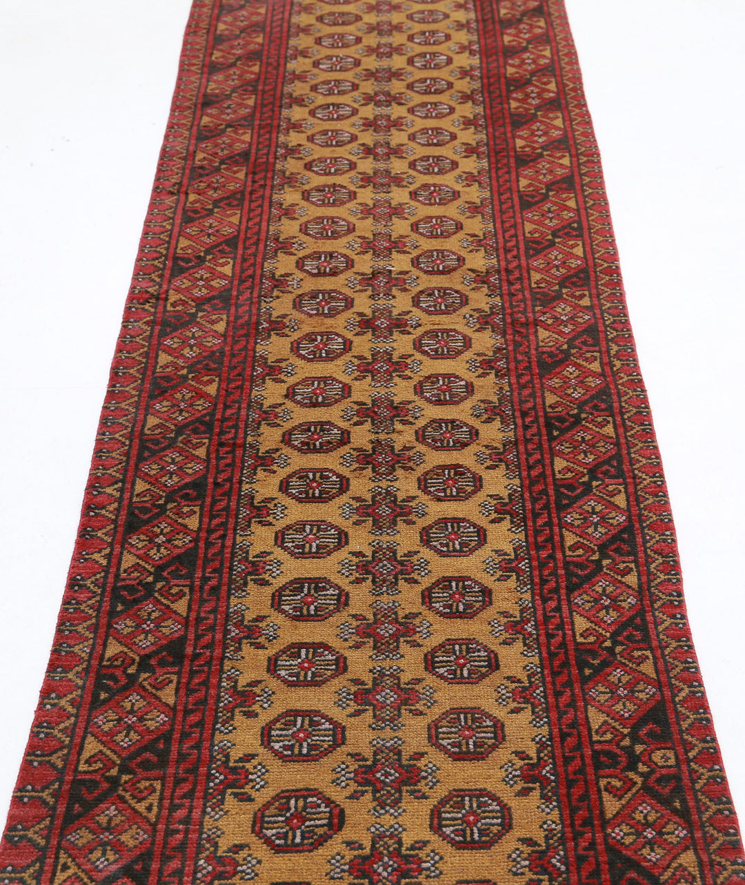 Afghan Akcha Revival Rug 2' 6" x 12' 5" Hand-Knotted | No. AT40206